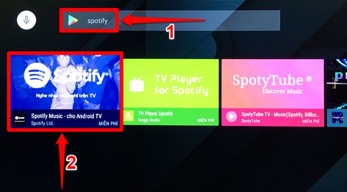Cài đặt ứng dụng Spotify trên tivi Toshiba