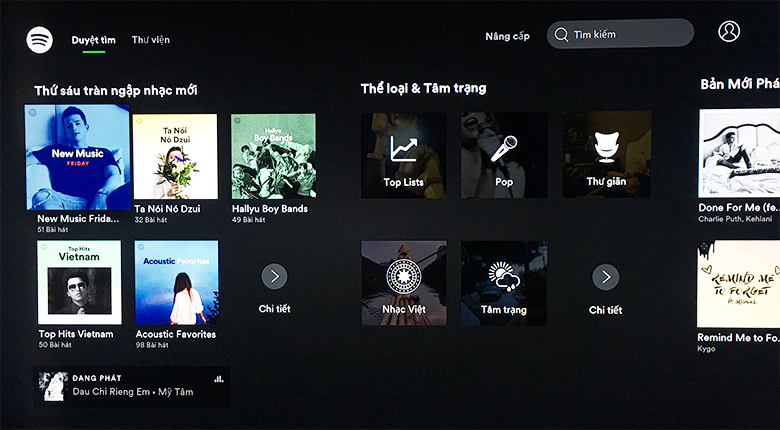 Cài đặt ứng dụng Spotify trên tivi Toshiba