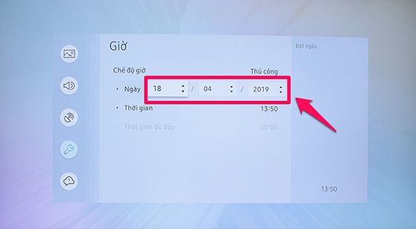 Cách cài đặt thời gian cho tivi Samsung