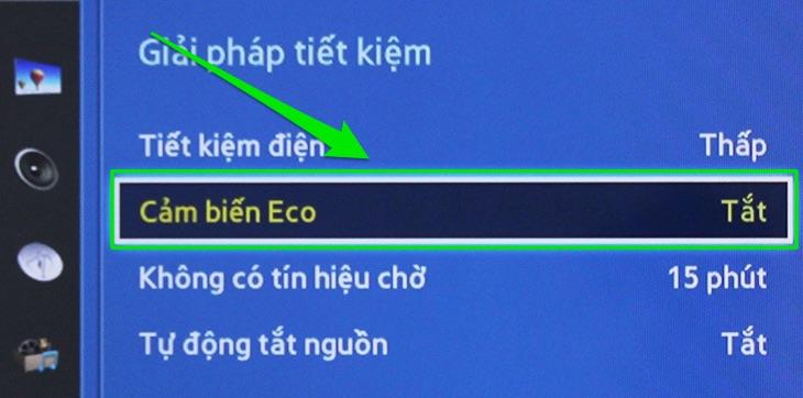 Chế độ tiết kiệm điện trên tivi Samsung